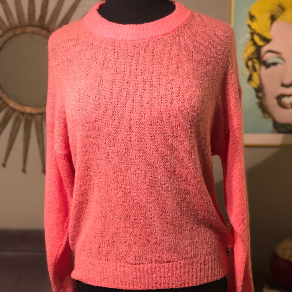 Joie Crew Neck Sweater With Tortoise Shell Buttons